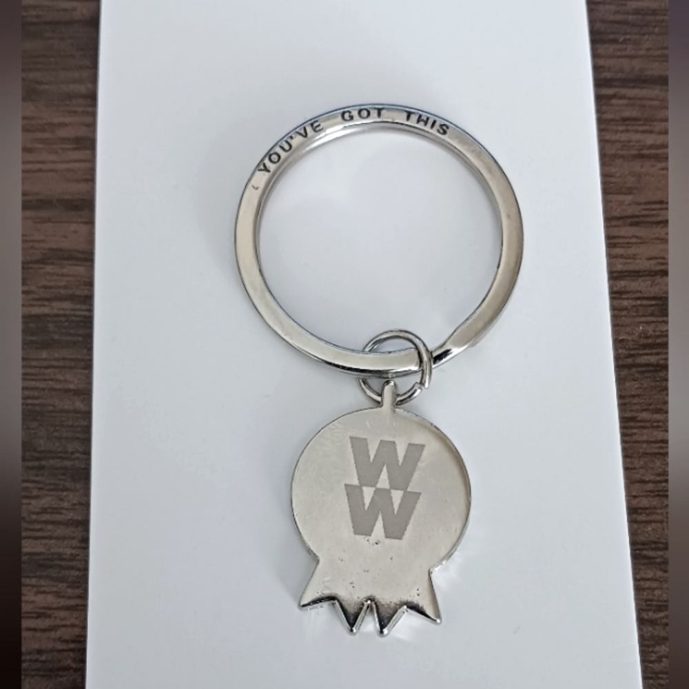 Weight Watchers Silver-tone Key Chain With WW Logo With #4